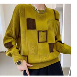 Emma - Pulover Blocaj Geometric Confortabil