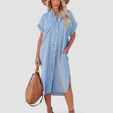 Béatrice - Rochie Camasa cu Buzunare