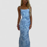 Rosa – Rochie de Damă Maxi Elegantă Florală Brodată