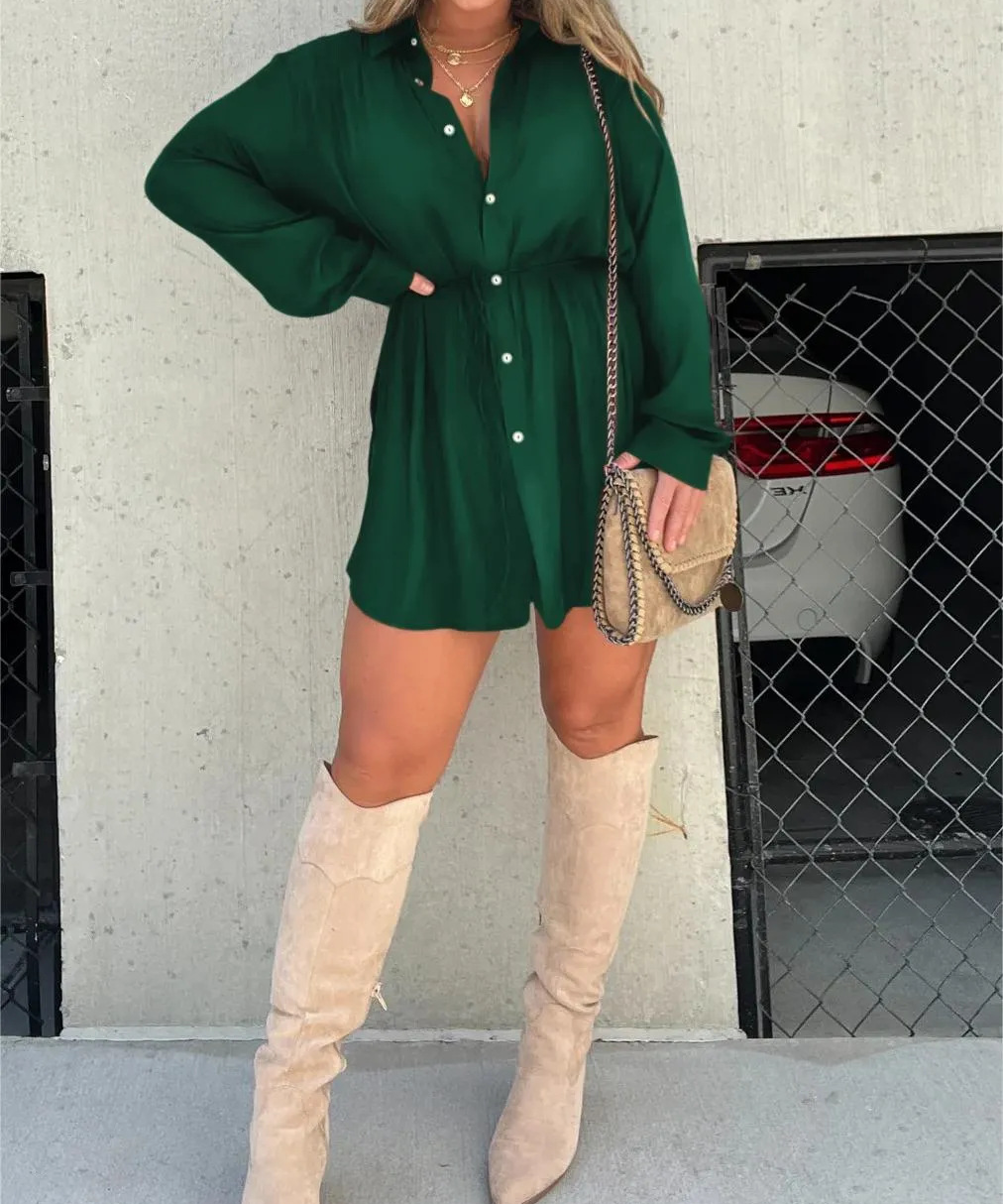 Lea™ | Rochie elegantă tip cămașă