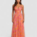 Liora – Rochie de Damă Maxi Elegantă cu Imprimeu Acquerel