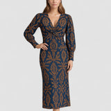 Frieda™ | Rochie midi cu model baroc