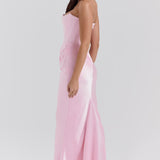 Madison – Rochie Satinată de Damă cu Siluetă Clepsidră Elegantă