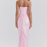 Madison – Rochie Satinată de Damă cu Siluetă Clepsidră Elegantă