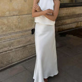 Set fustă din satin Sacred Dream cu spate deschis