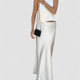 Set fustă din satin Sacred Dream cu spate deschis