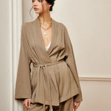 Set de Pantaloni Împăturiti cu Curea pentru Timp Liber