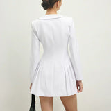 Rochie Corset Plisată cu Rever