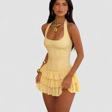 Yara – Rochie Mini de Damă Elegantă cu Volane