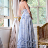 Celeste – Rochie Maxi Florală Elegantă pentru Damă