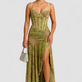 Cireya – Rochie Maxi de Damă cu Model Floral Elegant