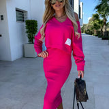 Lana - Set casual cu hanorac și rochie