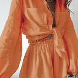 Set de pantaloni scurți din două piese, căptușit dublu, Egean