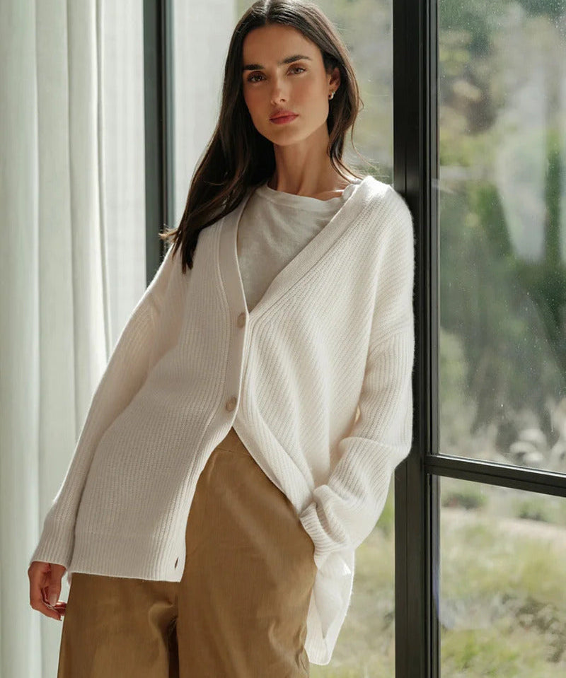 Marian – Cardigan de Damă Cocoon din Tricot Pufos