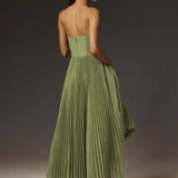 Jasira – Rochie de Damă Plisată Midi Elegantă Romantică