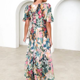 Lila – Rochie Maxi de Damă Elegantă cu Imprimeu Floral