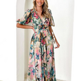 Lila – Rochie Maxi de Damă Elegantă cu Imprimeu Floral