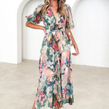 Lila – Rochie Maxi de Damă Elegantă cu Imprimeu Floral