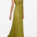 Eden – Rochie Maxi de Damă Elegantă cu Decupaj