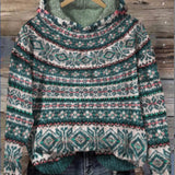 Fluff Fermecat – Hanorac Damă Retro Cu Imprimeu Etnic și Croială Lejeră