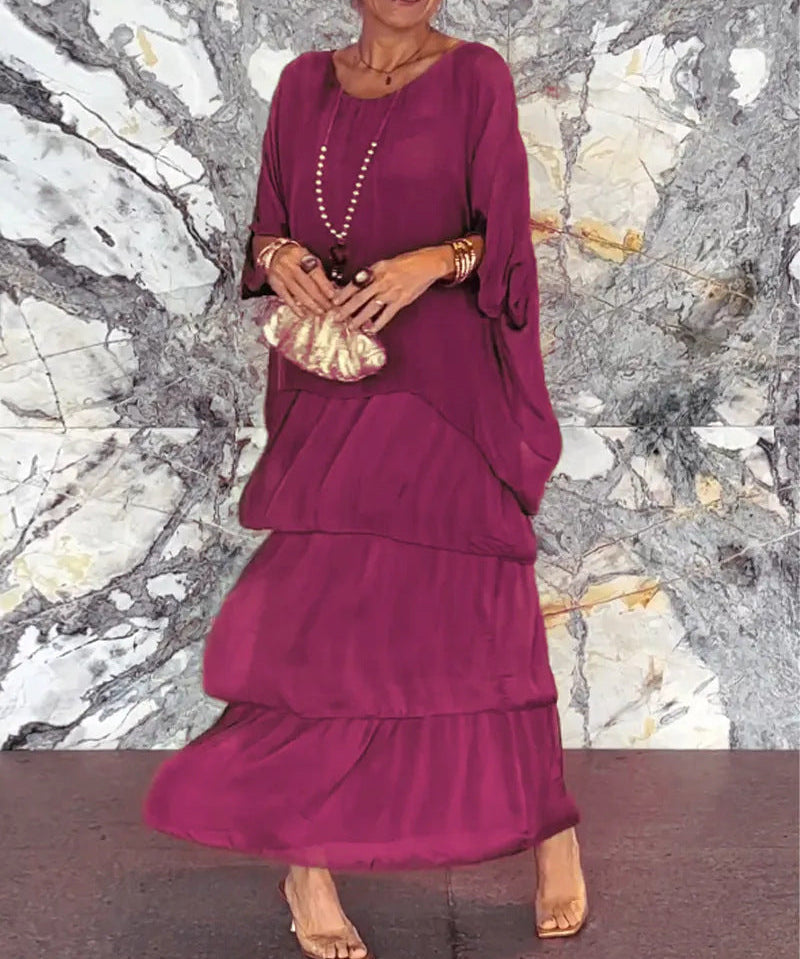 Morgan – Rochie Maxi de Damă Elegantă Stratificată