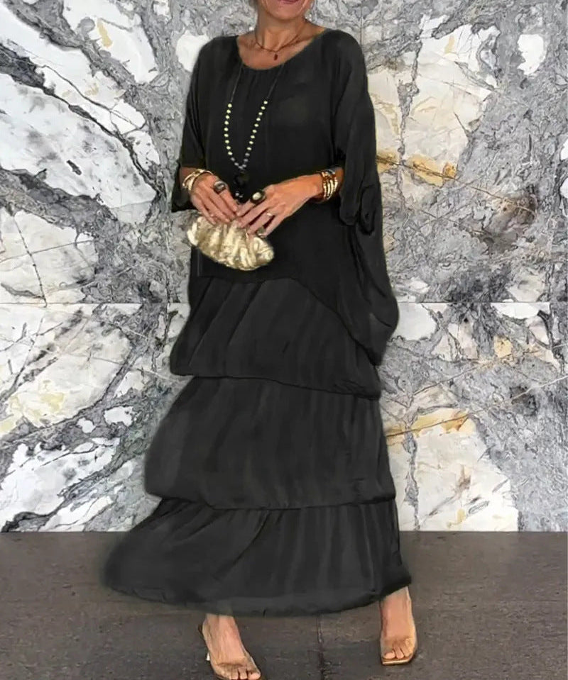 Morgan – Rochie Maxi de Damă Elegantă Stratificată