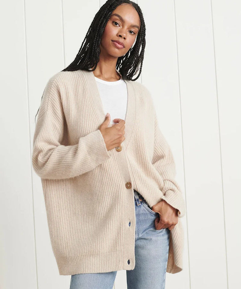 Marian – Cardigan de Damă Cocoon din Tricot Pufos