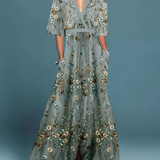 Lorelei™ | Rochie maxi brodată cu model floral