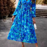 Marike – Rochie de Damă Midi Elegantă cu Imprimeu Abstract