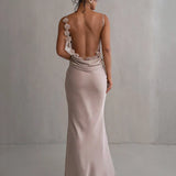 Romina – Rochie Maxi Florală Eleganta Fără Spate