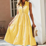 Solstråle – Rochie de Vară Midi Elegantă și Lejeră