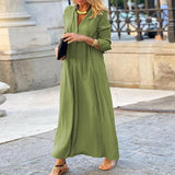 Jytte – Rochie de Damă Maxi Lejeră cu Decolteu în V Elegantă