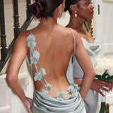 Romina – Rochie Maxi Florală Eleganta Fără Spate