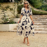 Karoline – Rochie de Vară de Damă Elegantă Maxi cu Decolteu în V