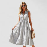 Solstråle – Rochie de Vară Midi Elegantă și Lejeră