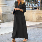 Jytte – Rochie de Damă Maxi Lejeră cu Decolteu în V Elegantă