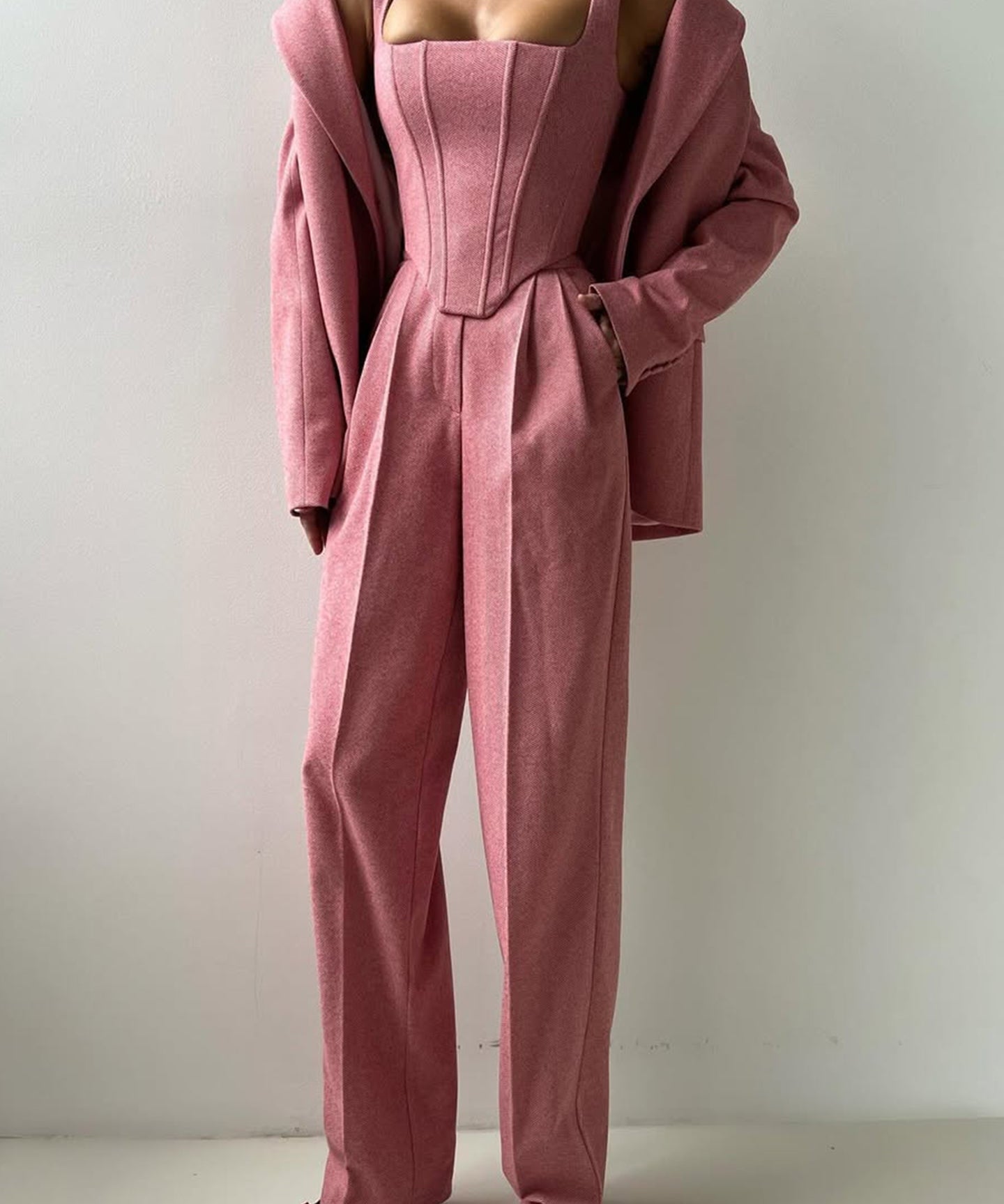 Dolce™ - Set de trei piese cu blazer cu dublă închidere