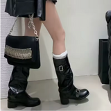 Debra – Botine de Damă din Piele cu Platformă și Curele