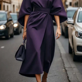 Sophia – Rochie de Damă Midi Elegantă Neagră pentru Evenimente