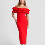 Lorena™ | Rochie bodycon fără umeri