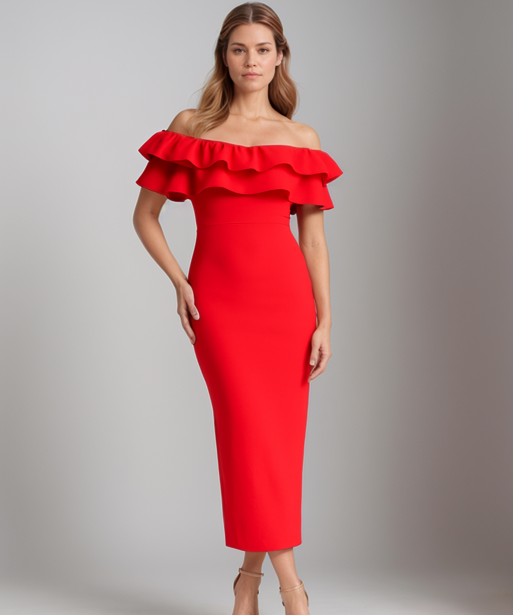 Lorena™ | Rochie bodycon fără umeri