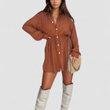 Lea™ | Rochie elegantă tip cămașă