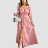 Luise – Rochie de Damă Denim Elegantă cu Detalii Strălucitoare