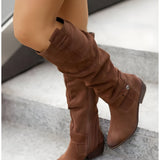 Sadie – Botine de Damă Piele Până la Genunchi Elegante