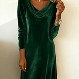 Frosina - Loose Fitting Velvet Dress