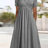 Delilah – Rochie Midi de Damă cu Talie și Buzunare