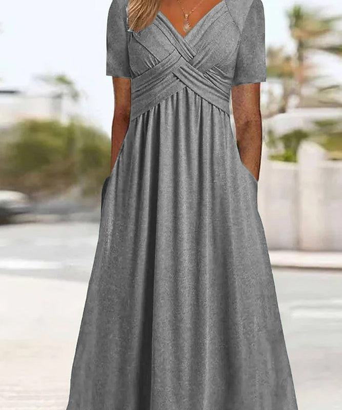 Delilah – Rochie Midi de Damă cu Talie și Buzunare