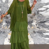 Morgan – Rochie Maxi de Damă Elegantă Stratificată