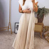 Amada – Rochie de Damă Elegantă Fără Mâneci cu Plisaje