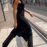 Ana – Rochie de Damă Lungă Fără Mâneci Elegantă